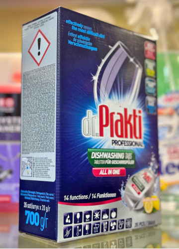 Таблетки для посудомийних машин Dr. Prakti Professional 20 г х 35 шт