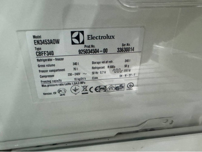 Холодильник Electrolux EN3453AOW Б/У