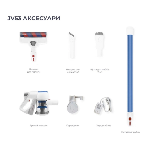 Аккумуляторный вертикальный+ручной пылесос (2в1) JIMMY JV53