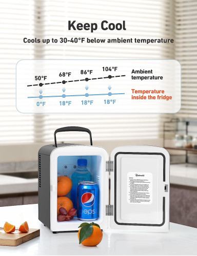Портативный мини-холодильник AstroAI LY0204A Black
