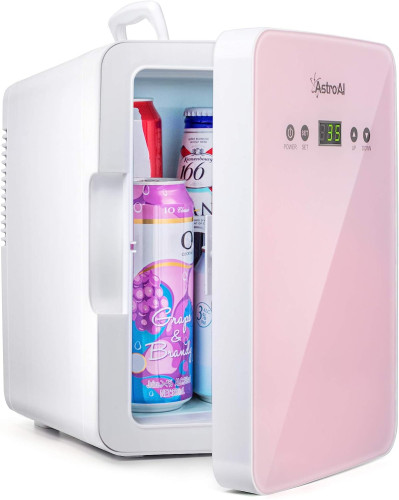 Портативний міні-холодильник AstroAI LY1906 Pink