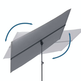 Солнцезащитный прямоугольный зонт-экран Hoberg 130 x 180 см Grey