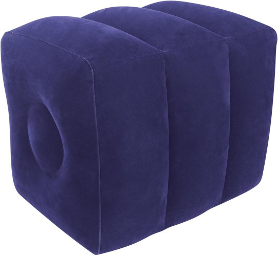 Надувний куб VITALmaxx 06459 синього кольору, подушка для подорожей, під ноги та для розвантаження спини