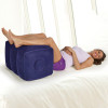 Надувний куб VITALmaxx 06459 синього кольору, подушка для подорожей, під ноги та для розвантаження спини