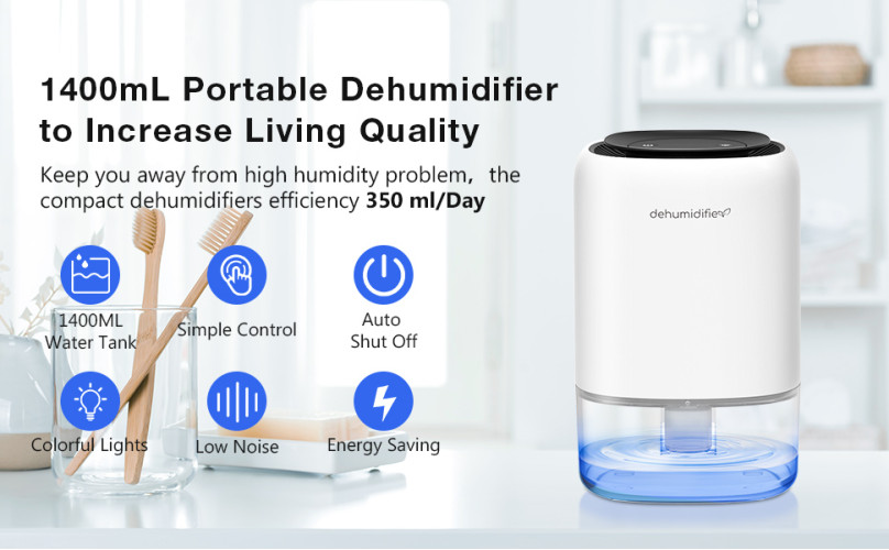 Портативний осушувач повітря Dehumidifier Q4 White