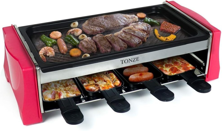 Раклетница-гриль Tonze Raclette SC-518A Red