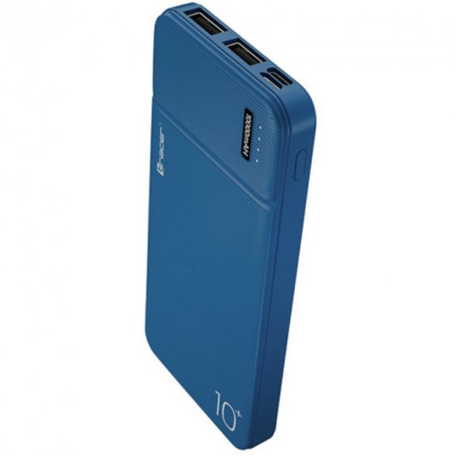 Повербанк (УМБ) внешний аккумулятор TRACER 10000 mAh 2A Slim Blue